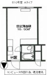 シャンボールAタイプ510号室間取図